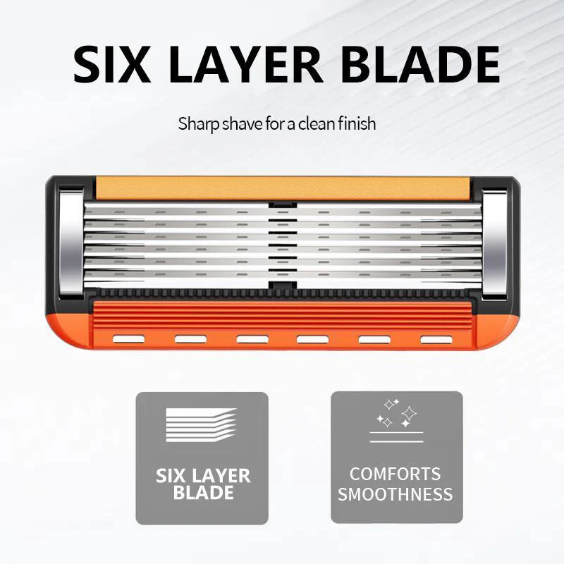 Men's Razor Blade Replacement, 48pcs Razor Blade & 1 Count Handle - Image 4